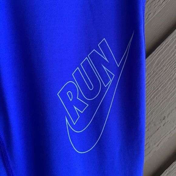 Nike Run Dri-Fit Blue/Indigo Cropped Leggings - Picture 2 of 7